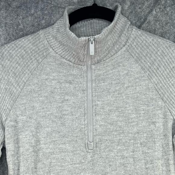 ALALA Sweater Women's XS New Gray Wander Quarter Zip - Picture 10 of 11